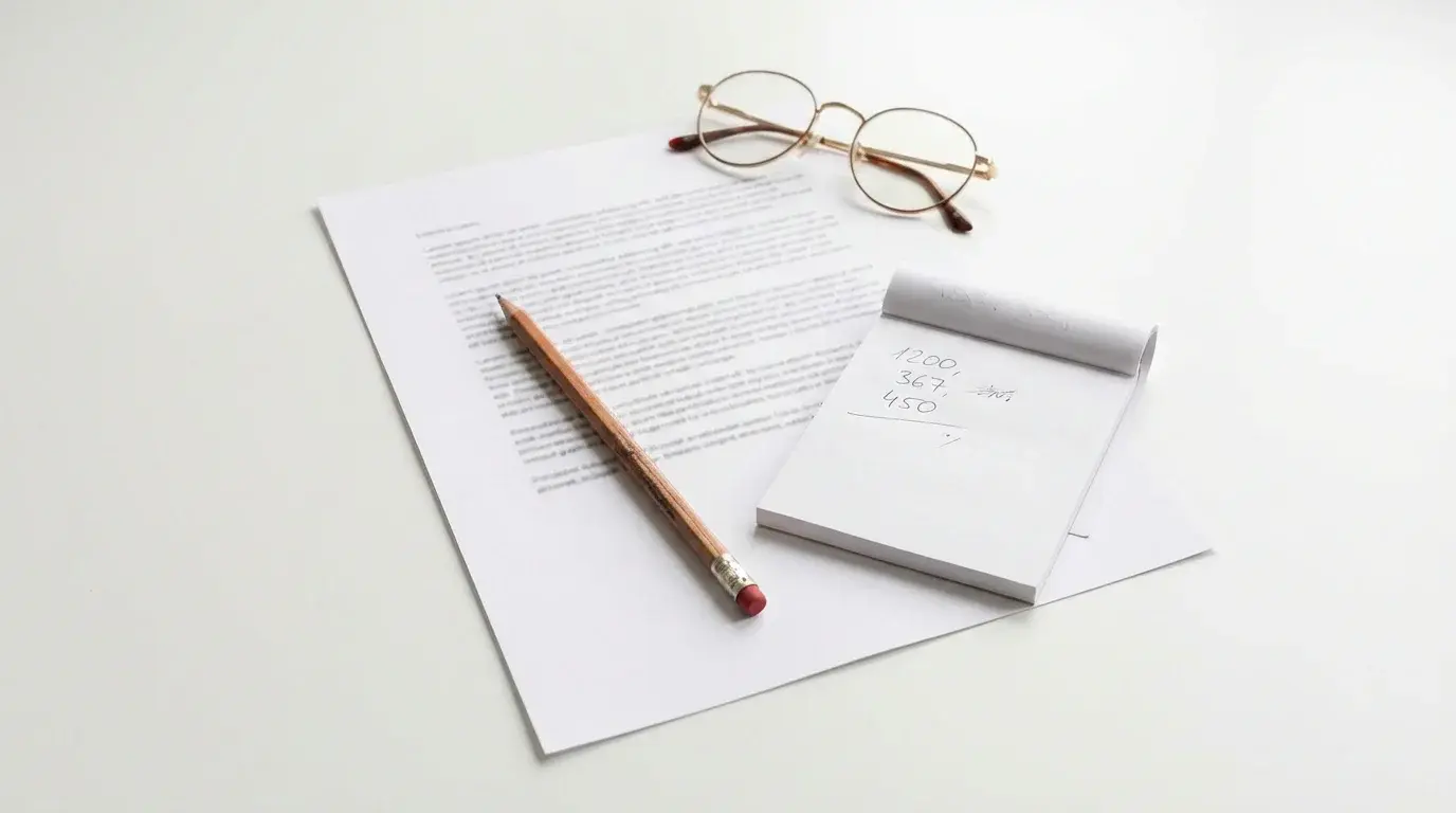 Person reviewing casino bonus terms and wagering requirements on paper